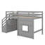 Lit mezzanine simple avec escalier de rangement intégré et coin-fenêtre intégré-1280234283