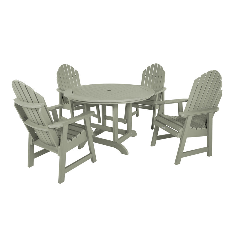 Anette 4-Person 48" Round, Counter-Height Dining Set, Eucalyptus