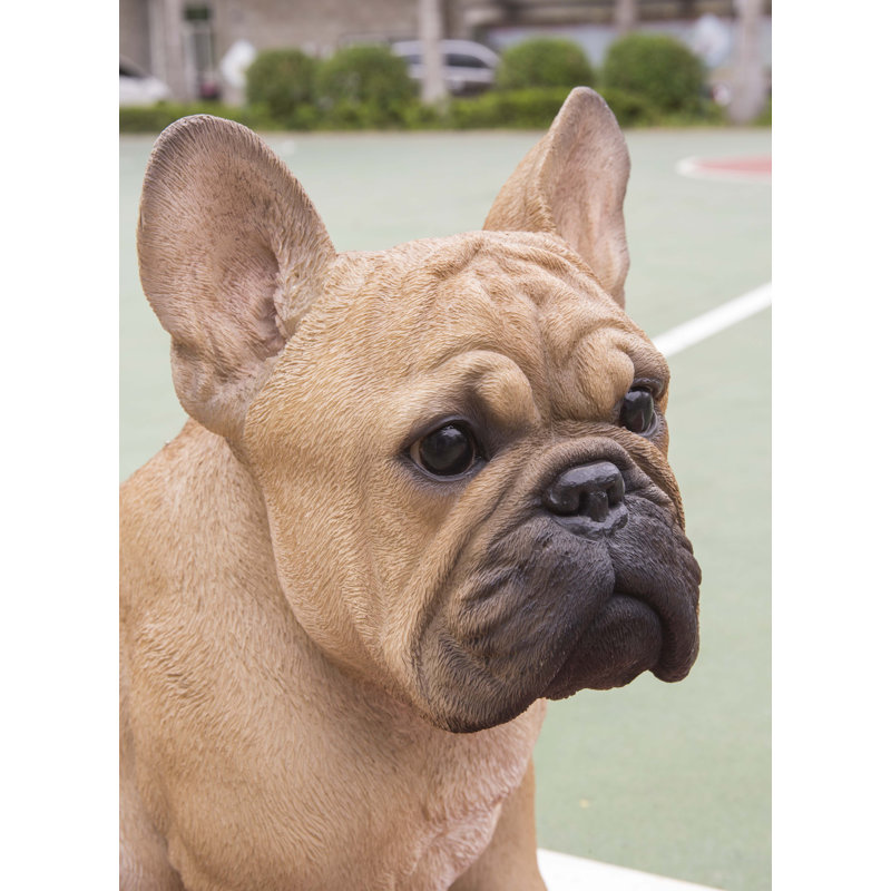 Statue de bouledogue français accroupi