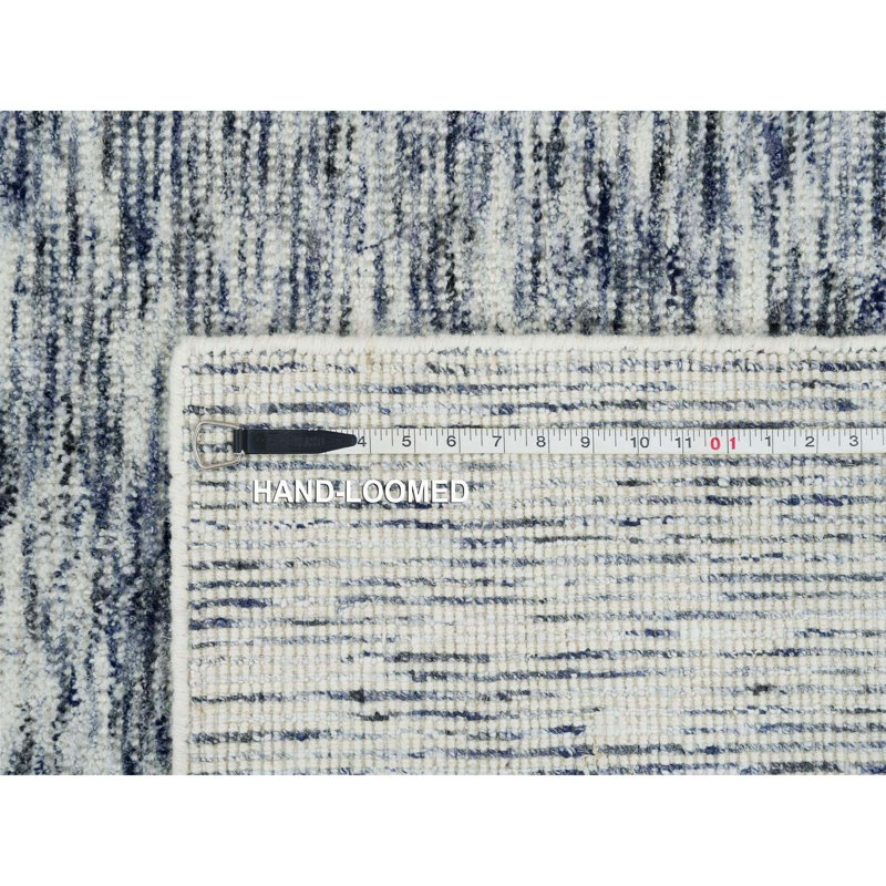 Tyraji One-of-a-Kind Rectangle 6'1" X 9'1" New Age Area Rug in Blue