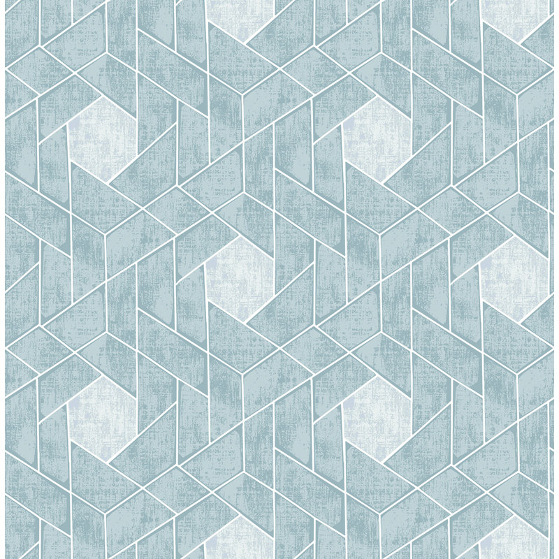 Granada 10.06m x 52.07cm Textured Paste the Wall Wallpaper Roll, Aqua