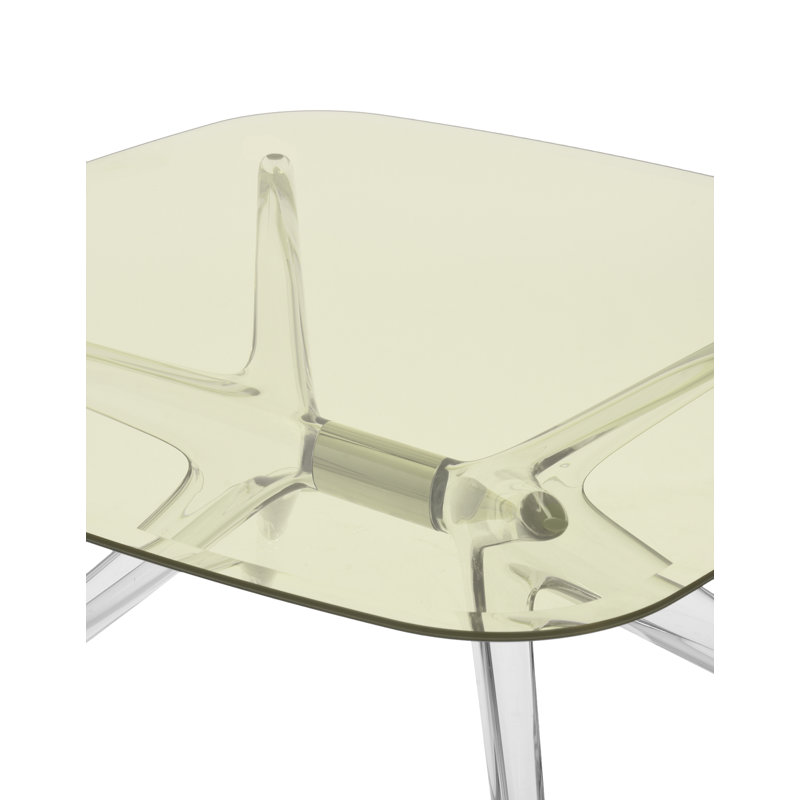Table basse Blast, Cristal-chrome, Jaune