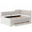 Lit de jour double rembourré avec lit gigogne Trois tiroirs solides Aucun sommier tapissier requis-1329439727-1329439722