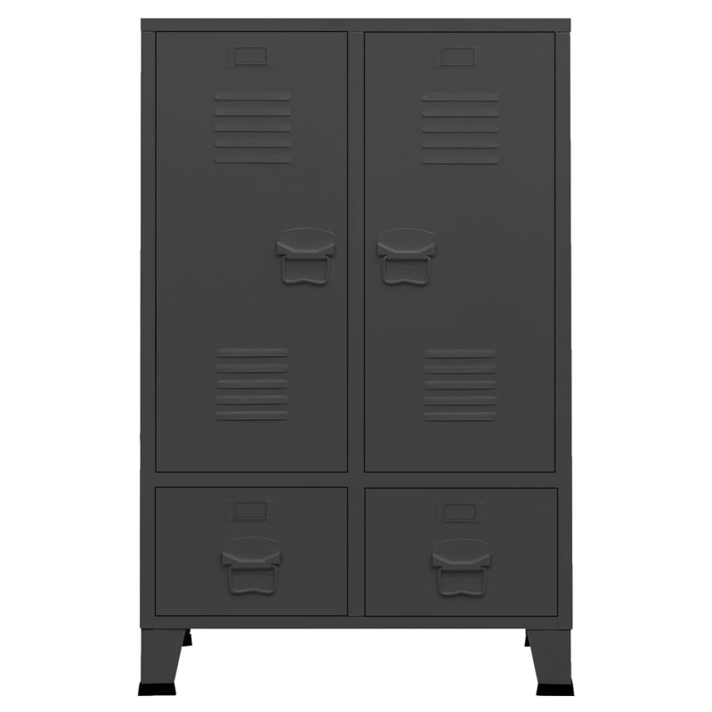Buzbee 2 Door Steel Wardrobe, Anthracite