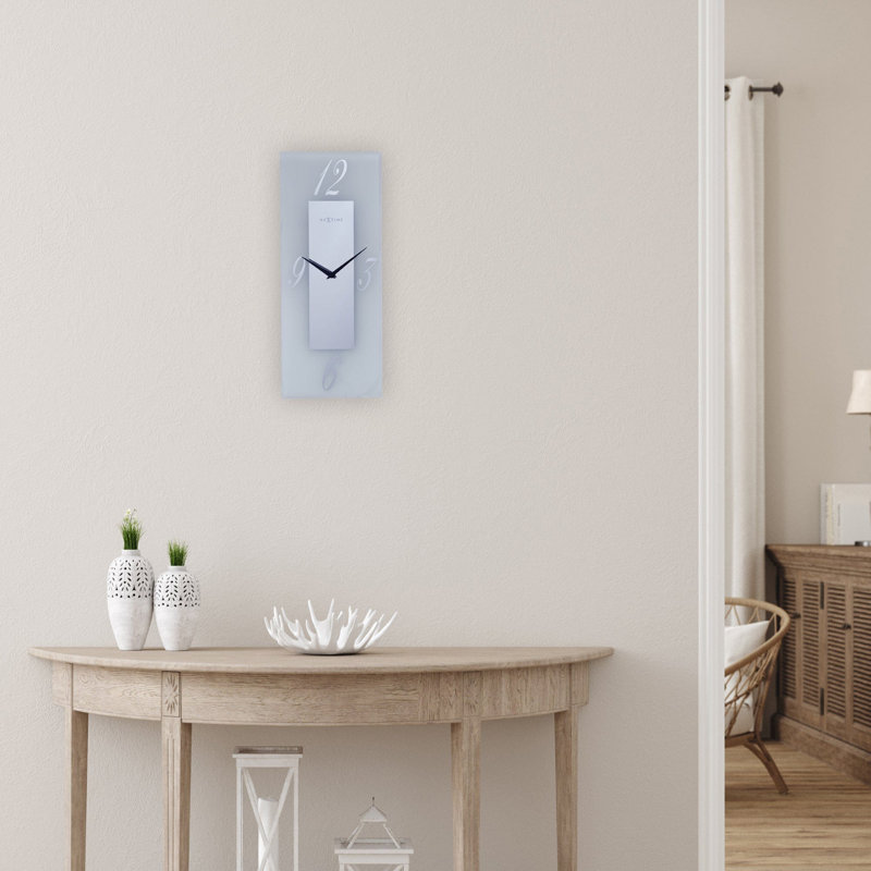 Frosted Glass and Mirror Wall Clock