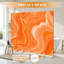 Cloison pliante 6 panneaux paravent en marbre fluide abstrait orange royal-159914355-159914353