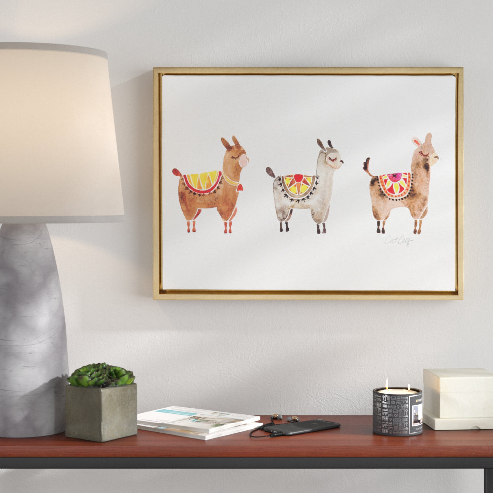 Kaolan Alpacas - Graphic Art Print on Canvas Corrigan Studio®