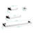 8 - Piece Bathroom Hardware Set - SUS304 Stainless Steel with Brushed Finish-834022742