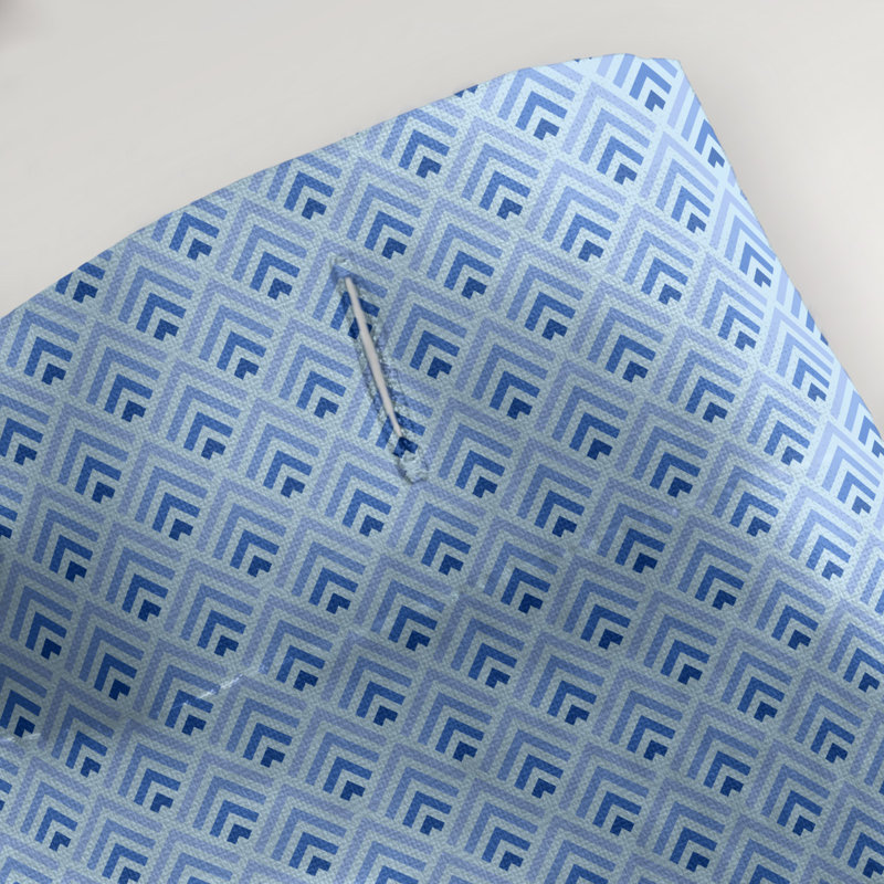 Rideau de douche simple à rayures katelyn elizabeth geometric dégradé, Bleu pâle
