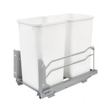 Rev-A-Shelf Double Pull Out Trash Can 27 Qt with Soft-Close
