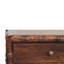 Table de chevet en bois massif de couleur amande grillée avec 2 tiroirs