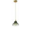 1-Dark green dimmable glass iron pendant light-2109822270