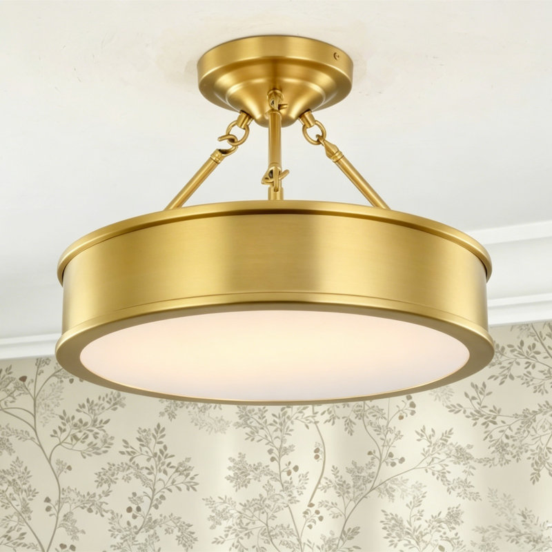 LED Drum Semi Flush Mount