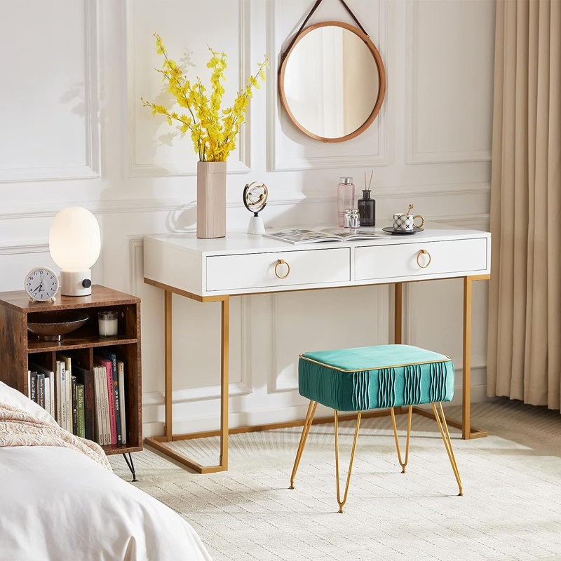 Tabouret d'appoint Nekita Steel, Vert foncé
