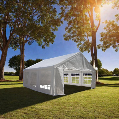 Tente de barbecue d'extérieur 20 x 20 pieds - construction et installation imperméable d'une housse de mariage stable