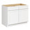 42"W * 34.5"H * 24"D Shaker White Ready to Assemble Shaker Base Kitchen Cabinet with Drawers and Shelves