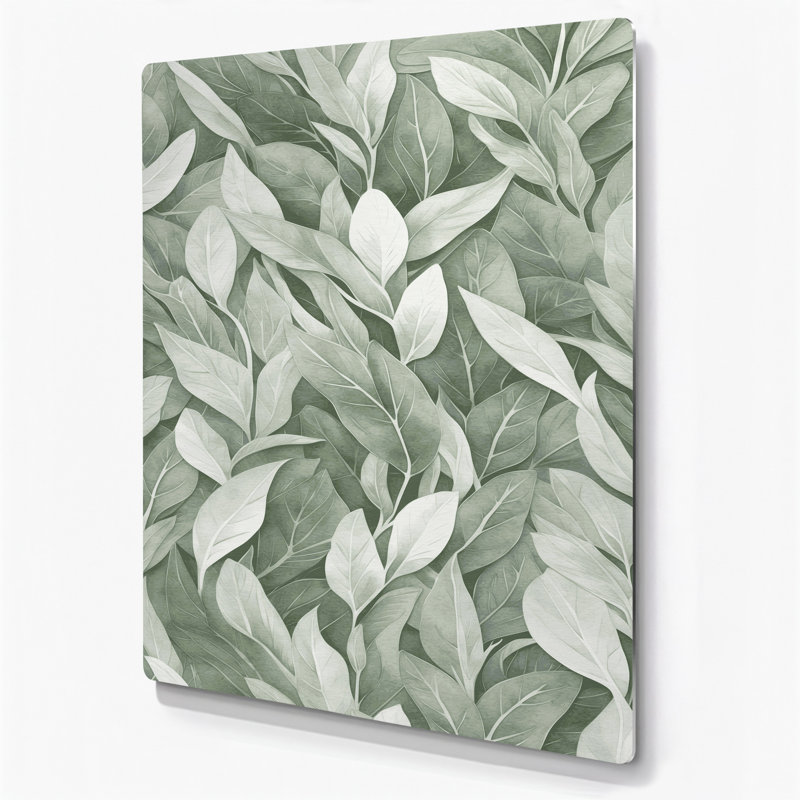 Aquarelle botanique 63, art mural en métal brun