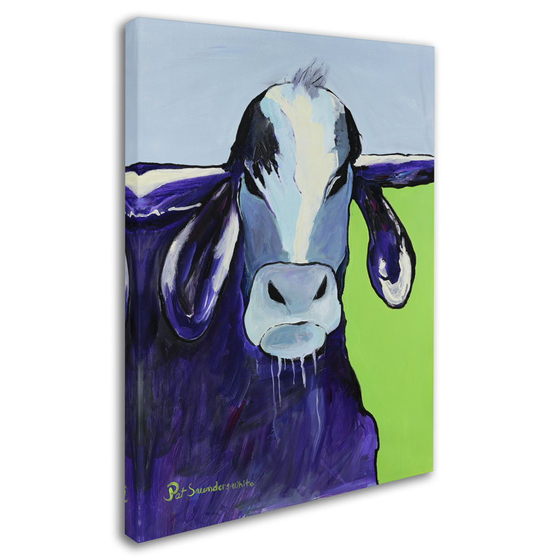 Bull bave, reproduction d’art sur toile tendue, H 32 po x l 24 po x P 2 po