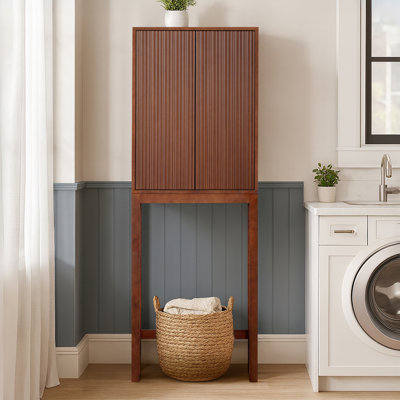 Armoire de rangement au-dessus de la toilette 2 portes Tremolo avec tablettes robustes pour l'organisation de la salle de bain