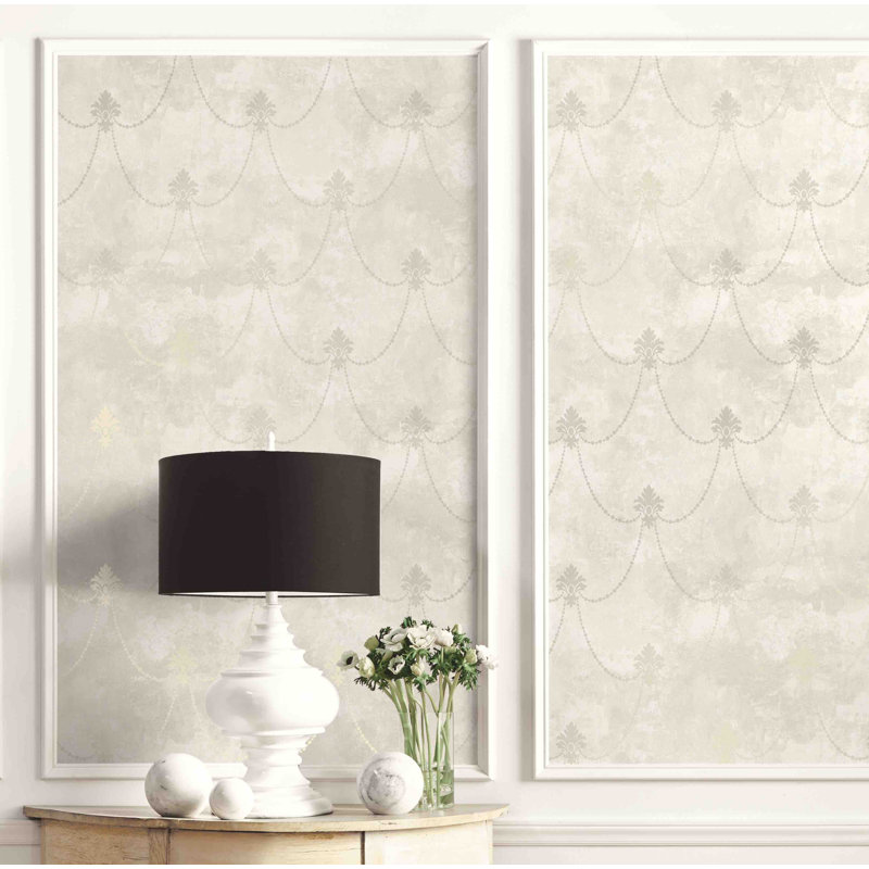 Rouleau de papier peint L 33 po x L 20,5 po Ferranti Small, gris