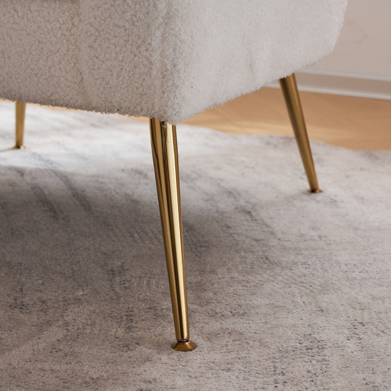 Fauteuil Azoriah, Fausse fourrure blanche