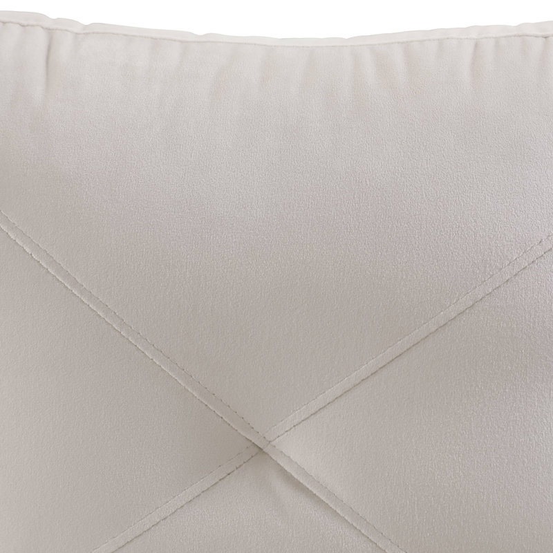 Upholstered L-Shaped Sectional Left Hand Facing, Cream White Microfiber/Microsuede, Yellow