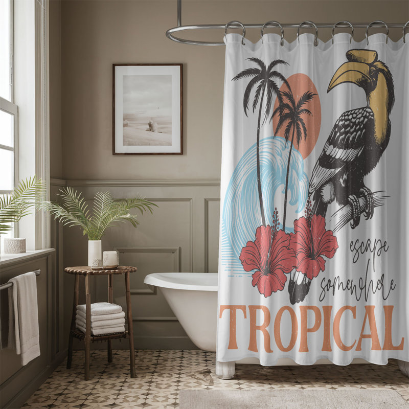 Marcelous Shower Curtain, 74"H x 71"W