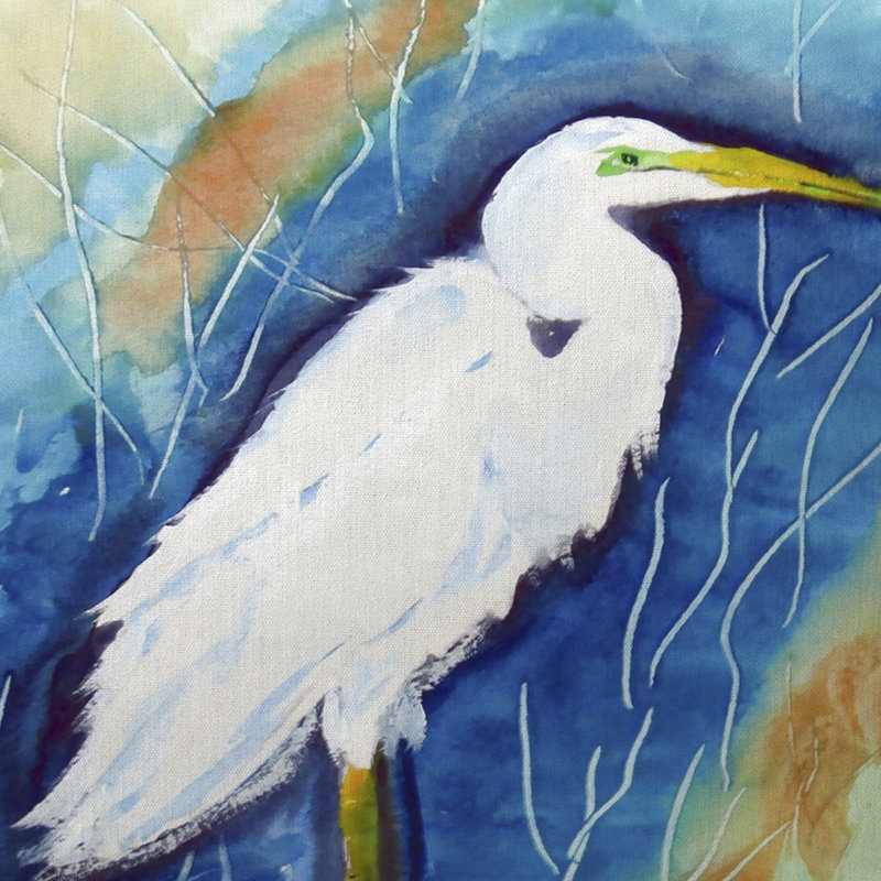 Coussin intérieur/extérieur Great Egret, Grand