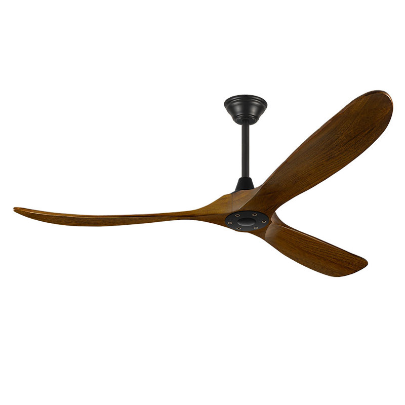 Ceiling Fans Without Lights, Ceiling Fan No Light, High Cfm Quiet 3 Blade Solid Wood Ceiling Fan, Large Modern Ceiling Fan With Remote, Propeller Outdoor Ceiling Fans For Patios