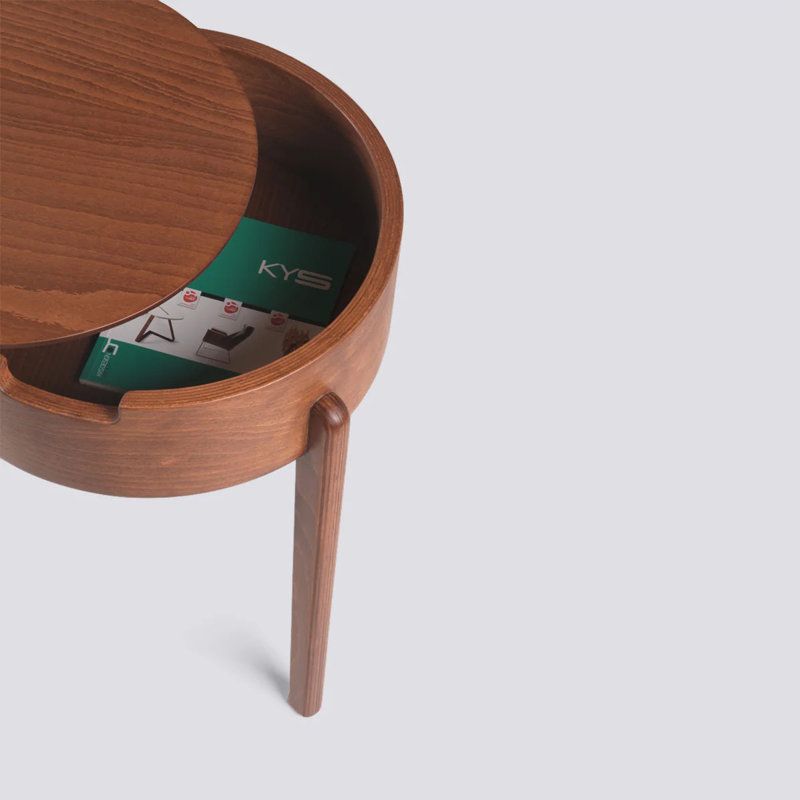 Chef Solid Wood End Table, Light Walnut