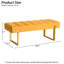 Banc de chambre à coucher l 46,5 po avec pieds en métal Laytona-777963662-781896376