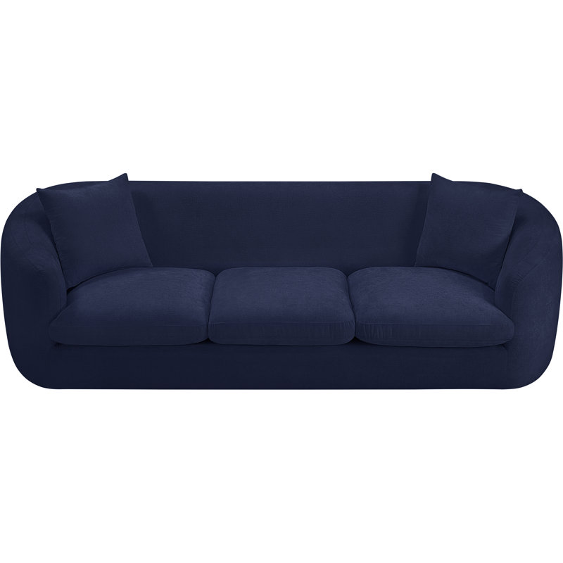 Canapé Millionder Chenille, Tissu chenille bleu marine