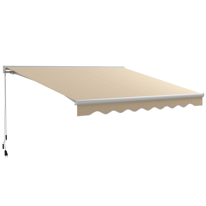Versatile Electric Retractable Awning for Outdoor Spaces, Enhancing Comfort and Style, Cream White