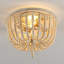 2-Light 31cm Solid Wood Farmhouse Flush Mount