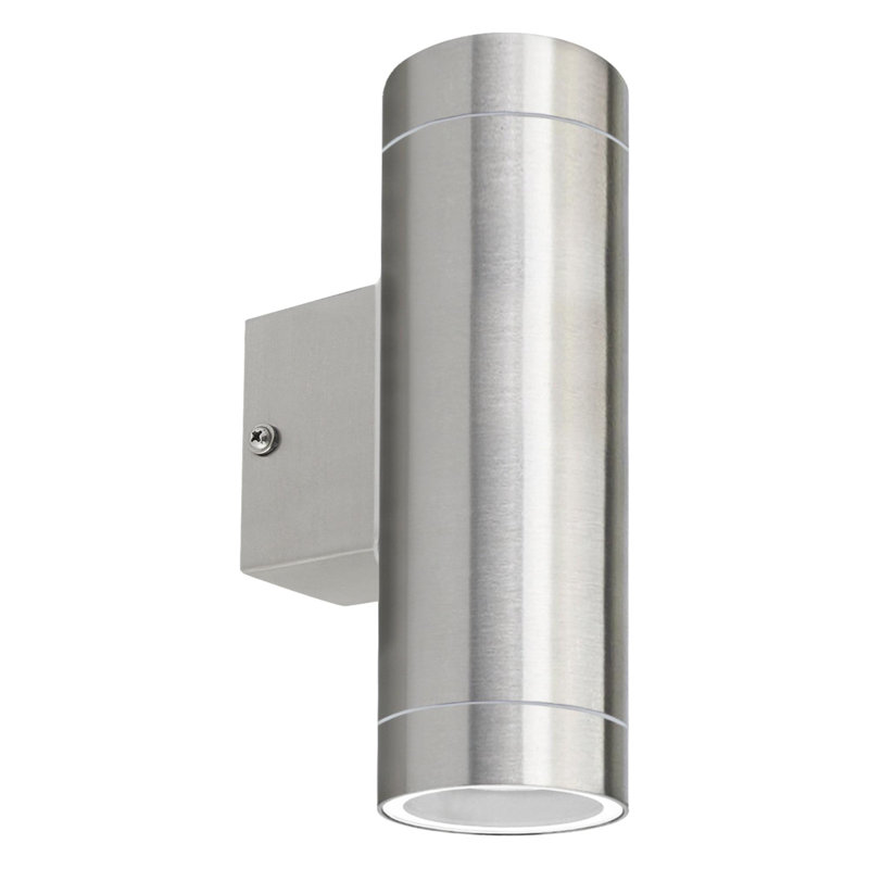 Aldobrando 2 - Bulb 20.2cm H Outdoor Flush Mount, Brushed Stainless Steel