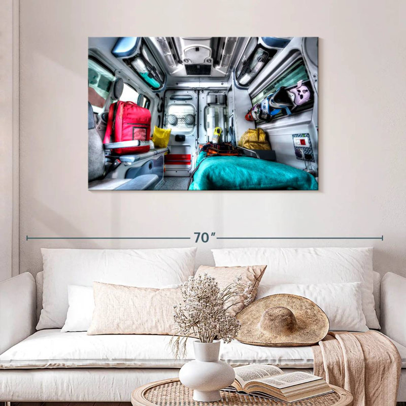 Mehar Ambulance In Action, 30" H x 45" W