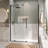 60" Frameless Sliding Shower Door with Open-Top Design, 8 mm Clear Tempered Glass, Bottom Rollers and Matte Black Hardware