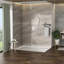 Pomme de douche au plafond de 16 pouces - double entrée avec soupape équilibrée, pluie et installation à la main facile à installer et résistante aux chocs, système carré de 16 po Finition et nettoyage-118765946
