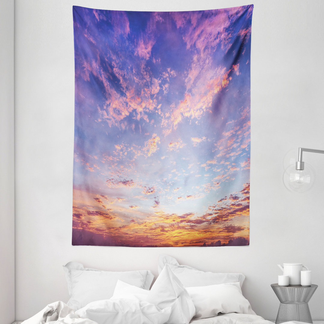 Tapisserie Ethereal Sky View mit Wolken untergehende Sonne