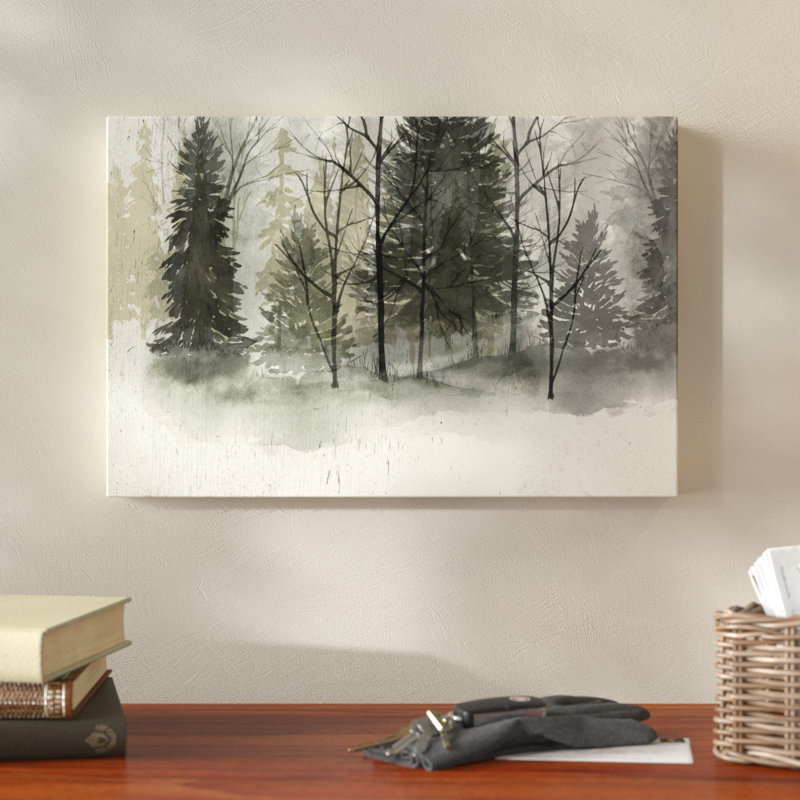 « textured treeline i », reproduction sur toile tendue, H 20 po x l 30 po x P 1,5 po