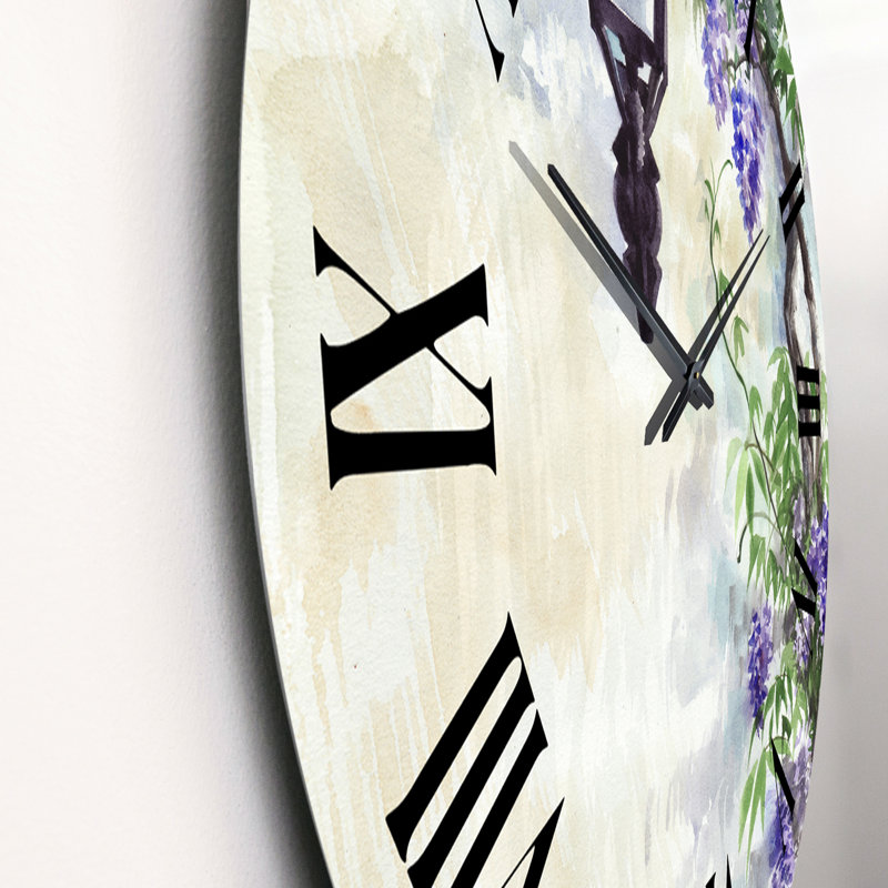 Lilac Lantern Vintage Impression - Horloge murale traditionnelle, Grand