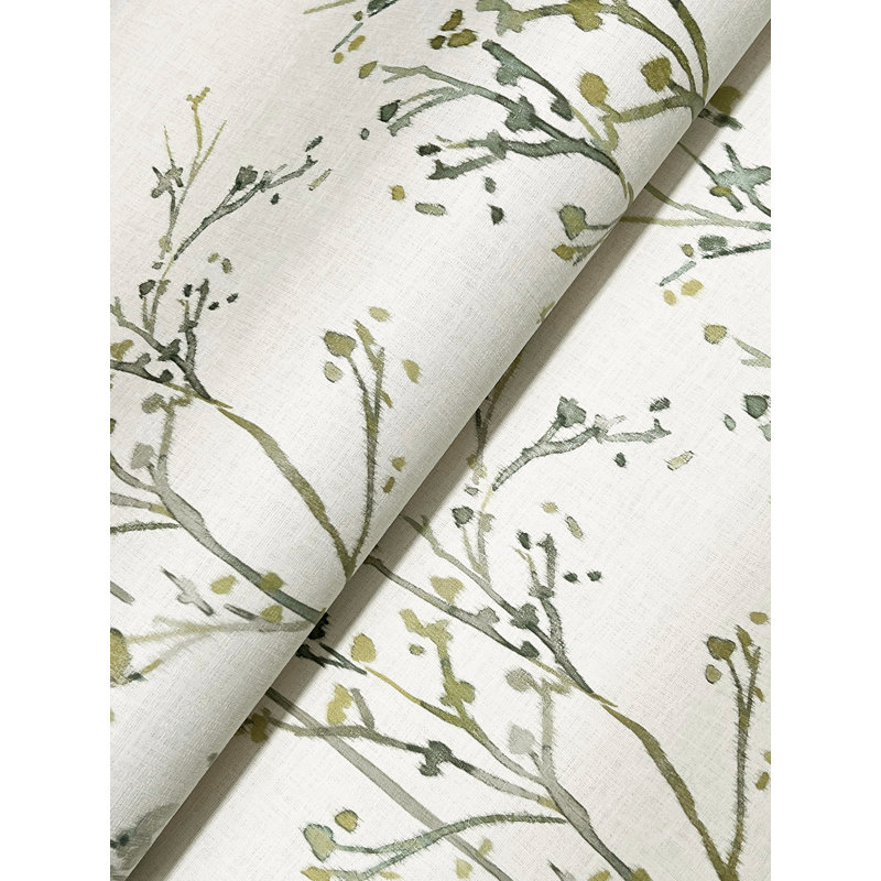 Silverling Moss Budding Branches Wallpaper, Green