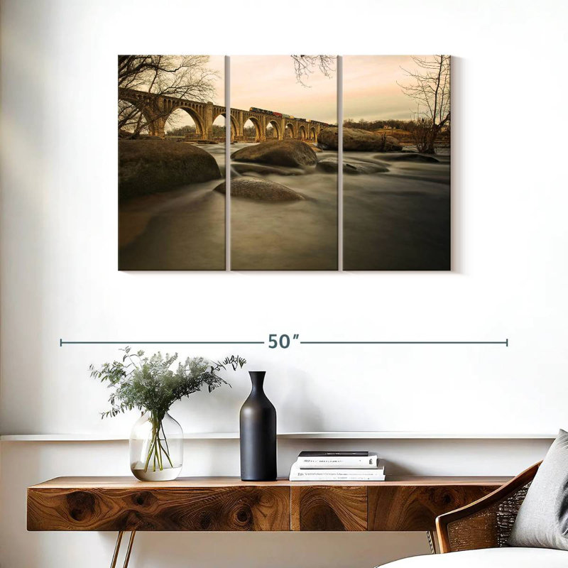 Rorry Train Over James River, 24" H x 38" W