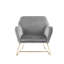Fauteuil d'appoint l 29,5 po en velours gris avec base en métal-237532927