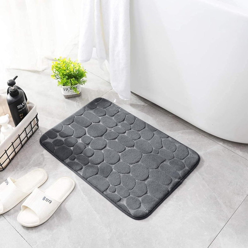 Tapis pour salle de bain Karun, Gris foncé