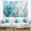 Tapisserie abstraite en métal bleu clair-28496644