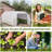 Large Walk-in Greenhouse 20'x10'x6' Tunnel Greenhouse w/ 12 Roll-up Window White