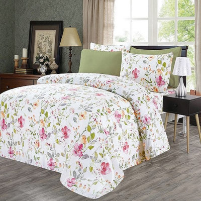 Jennabelle Microfiber Floral Sheet Set