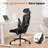 High Back Desk Chair With Adjustable Lumbar Support & Headrest,Comfortable Mesh Computer Chair With Soft Flip Up Arms, Adjustable Height And 120Â°Tilt-346061591