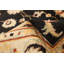 Tapis unique en laine noué à la main beige et noir nouvel âge 5 pi 10 po x 7 pi 10 po Haimowitz